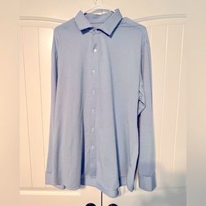 Mizzen+Main Men Dress Shirt Long-Sleeve Performance XXL Plaid